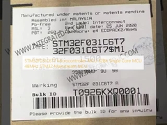 STM32F031C6T7 Microcontroller MCU 32Bit Single Core MCU 48MHz STM32 MCU chính