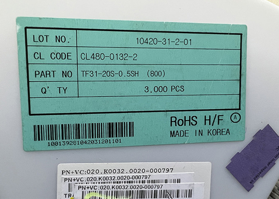 TF31-20S-0.5SH Chip mạch tích hợp Kết nối linh hoạt phẳng 20 Vị trí 50V