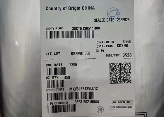 MKV31F512VLL12 Microcontroller IC 32-Bit Single Core 120MHz 512KB Nhúng