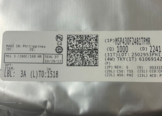 Vòng tròn tích hợp microcontroller tín hiệu hỗn hợp MSP430F2481TPMR 64-LQFP 16MHz