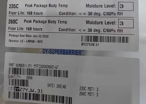 Bộ nhớ IC Chip MTFC32GAZAQHD-WT 256Gbit Flash - NAND Memory IC 153-VFBGA