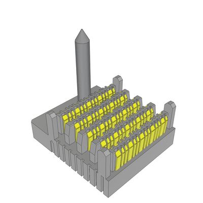 Các kết nối EBTM-4-10-2.0-S-VT-1-R 80POS Địa chỉ cao tốc Backplane góc phải