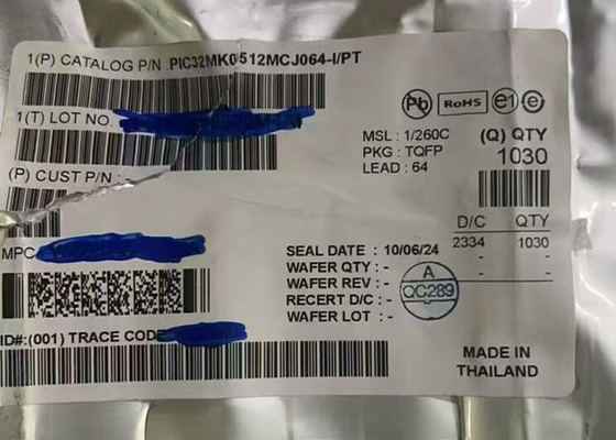 PIC32MK0512MCJ064-I/PT Microcontroller MCU 120MHz hiệu suất cao 32 bit MCU TQFP-64