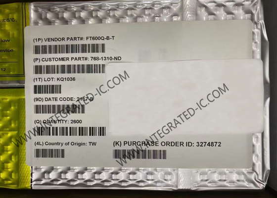 Chip mạch tích hợp FT600Q-B-T 1.65V đến 3.6V QFN56 USB Bridge Controller