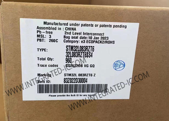 STM32L083RZT6 Máy vi điều khiển MCU 32MHz Máy vi điều khiển hiệu suất 32 bit LQFP-64