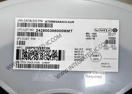 ATXMEGA64C3-AUR Microcontroller MCU 8-Bit 32MHz Microcontroller TQFP-64 gói