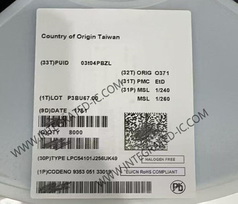 LPC54101J256UK49 Máy vi điều khiển MCU 100MHz Máy vi điều khiển đơn lõi 32 bit