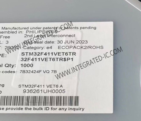 STM32F411VET6TR Microcontroller MCU Cánh tay hiệu suất cao Cortex-M4 MCU 32 bit