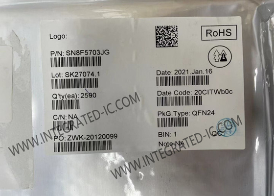 Bộ vi điều khiển SN8F5703JG MCU 8MHz 8051 vi điều khiển dựa trên IC QFN-24