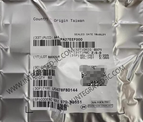 LPC4078FBD144 Microcontroller MCU 120MHz 32 bit Microcontroller IC LQFP144 MCU nhúng