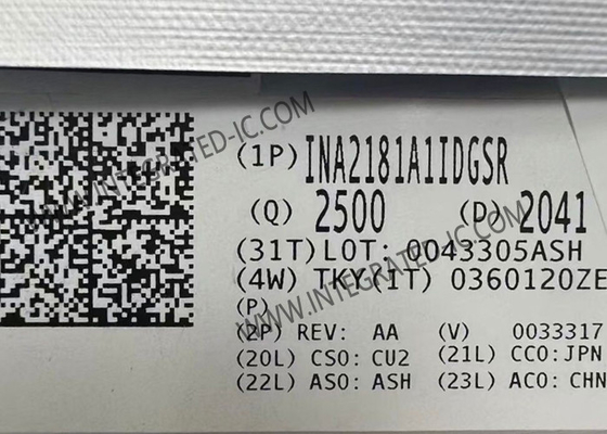 INA2181A1IDGSR Chip mạch tích hợp 350kHz Bộ khuếch đại cảm biến dòng điện hai chiều