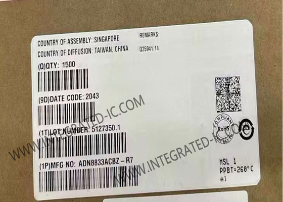 Chip mạch tích hợp ADN8833ACBZ 1A Máy điều khiển bộ làm mát nhiệt điện WFBGA25