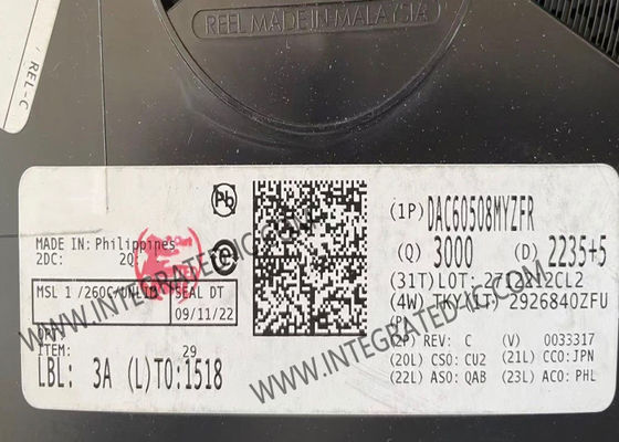 Chip mạch tích hợp DAC60508MYZFR 8 kênh Digital To Analog Converters DSBGA-16