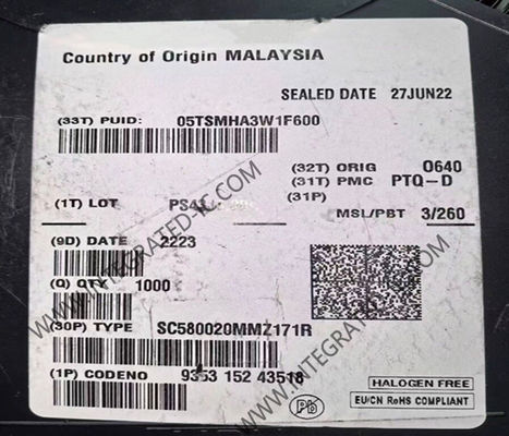 SC580020MMZ171R Máy vi điều khiển MCU Bộ xử lý nhúng hiệu suất cao gói BGA