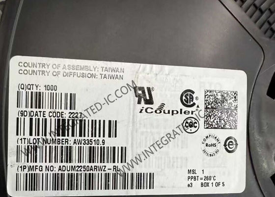 ADUM2250ARWZ Chip mạch tích hợp Độc lập kỹ thuật số có thể đổi nóng 1Mbps Độc lập I2C kép