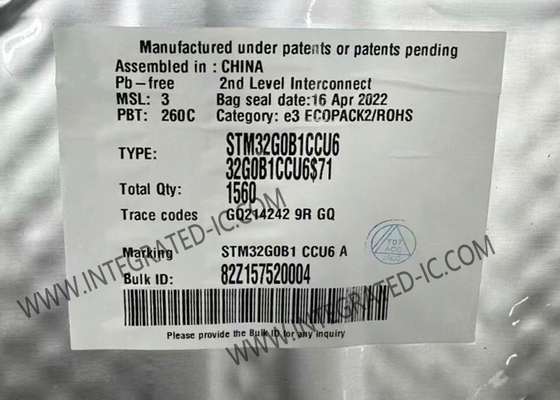 Vi điều khiển MCU STM32G0B1CCU6 Bộ vi điều khiển nhúng một lõi IC