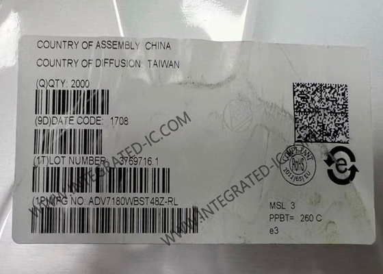 Chip mạch tích hợp ADV7180WBST48Z Bộ giải mã video SDTV 10Bit LQFP48 IC