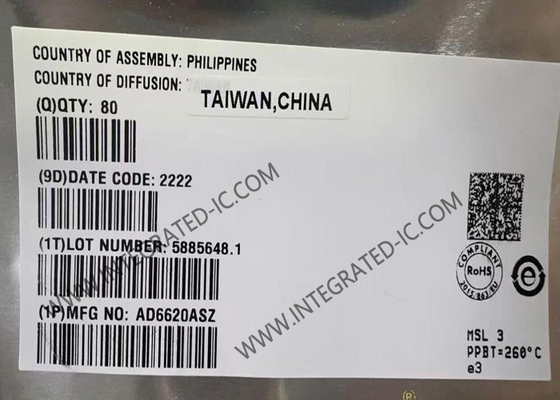 AD6620ASZ Chip mạch tích hợp 65MSPS Bộ xử lý tín hiệu nhận kỹ thuật số