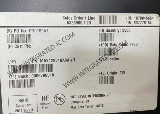 Chip mạch tích hợp MAX12931BASA Bộ cô lập kỹ thuật số hai kênh công suất thấp 3kVRMS