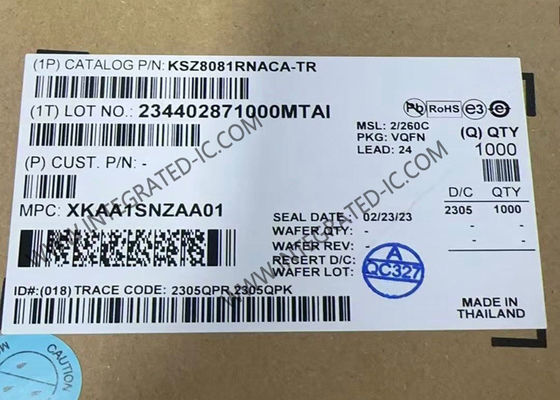 KSZ8081RNACA Ethernet IC 10/100 BASE-TX Physical Layer Transceiver với hỗ trợ RMII