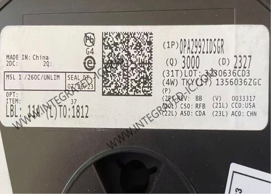 Chip mạch tích hợp OPA2992IDSGR Bộ khuếch đại hoạt động tiếng ồn thấp 40V Op Amp Chip
