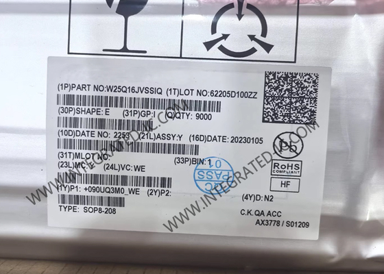 Chip IC bộ nhớ W25Q16JVSSIQ 3V 16Mbit Flash nối tiếp với Dual/Quad SPI