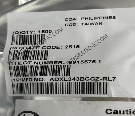 ADXL343BCCZ Sensor IC 3-Axis Digital Accelerometer LGA-14 Digital MEMS Accelerometer