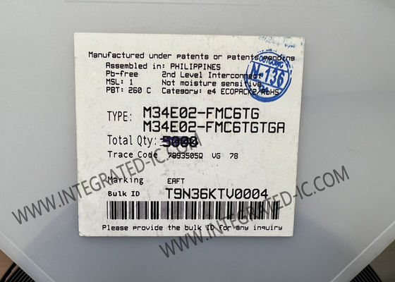 M34E02-FMC6TG Memory IC Chip 2-Kbit SPD EEPROM Memory cho các mô-đun DRAM