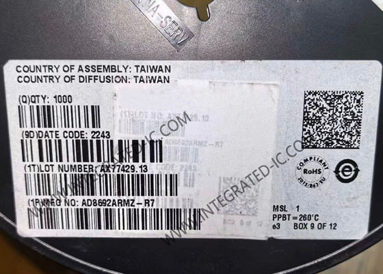 Chip mạch tích hợp AD8692ARMZ Bộ khuếch đại thuật toán CMOS RRO Tiếng ồn thấp, Chi phí thấp