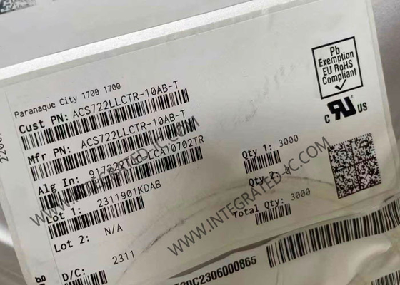 ACS722LLCTR-10AB-T Cảm biến IC 10A IC cảm biến dòng điện cách ly điện chính xác cao