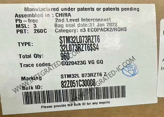 Vi điều khiển MCU STM32L073RZT6 Vi điều khiển ARM Siêu tiết kiệm điện 32MHz CPU