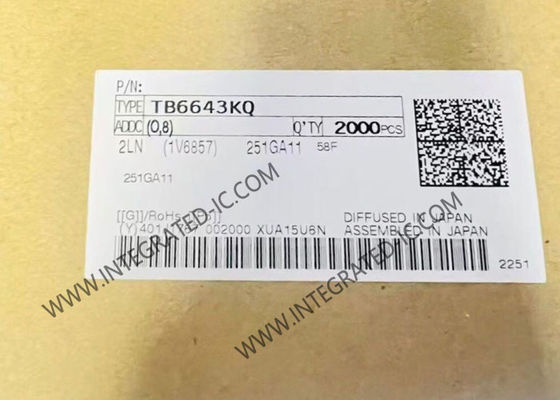 Chip mạch tích hợp TB6643KQ, IC điều khiển động cơ DC cầu H đầy đủ với dòng điện đầu ra 1.5 A và điện áp tải từ 10 V đến 45 V