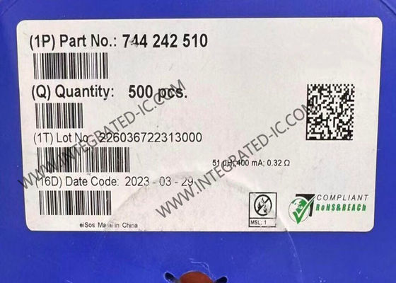 744242510 Chip Mạch Tích Hợp 400mA 320mOhm 1 Kênh Bộ Lọc Choke Chế Độ Chung cho Ứng Dụng Dòng Điện Cao