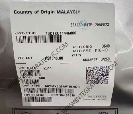 MCIMX6Q6AVT08ADR Vi điều khiển MCU i.MX6Q Quad Core 32-Bit 852MHz ARM Cortex-A9 Bộ vi xử lý với tốc độ 1 GHz