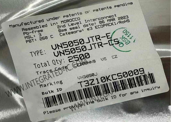 IC Chip Driver Cạnh Cao Kênh Đơn VN5050JTR với Dòng Ra 2 A và Điện Áp Cung Cấp 4.5 V đến 36 V cho Ứng Dụng Ô Tô