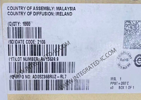 Mạch tích hợp ADG5236BRUZ IC Chip với 2 kênh công tắc kép SPDT, điện trở khi mở 200 Ohms và điện áp cung cấp từ 9V đến 40V