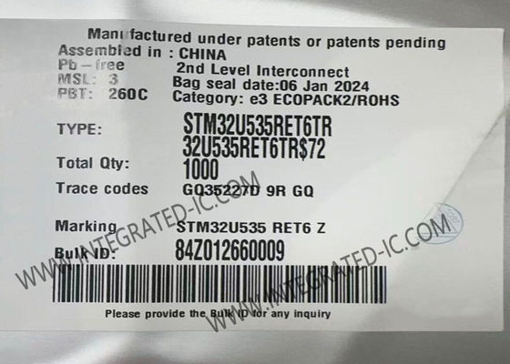 STM32U535RET6 Microcontroller MCU cực thấp với FPU Arm Cortex-M33 MCU với TrustZone