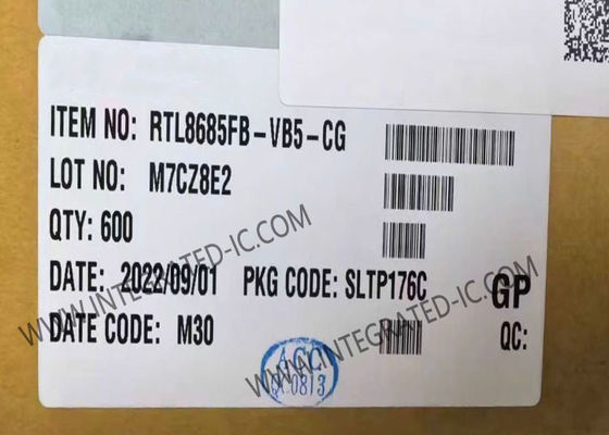 IC Ethernet Gigabit 5 cổng RTL8685FB-VB5-CG với bộ đệm gói 128 KB và gói LQFP-128 cho Tự động hóa công nghiệp