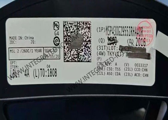 Vi điều khiển MCU 16-Bit MSP430G2955IRHA40R với Đồng hồ 16MHz và Bộ nhớ Chương trình 56 kB