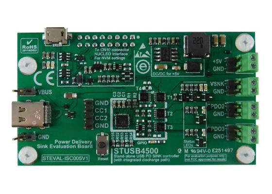 STEVAL-ISC005V1 Giải pháp nhúng STUSB4500 USB Power Delivery Controller Board