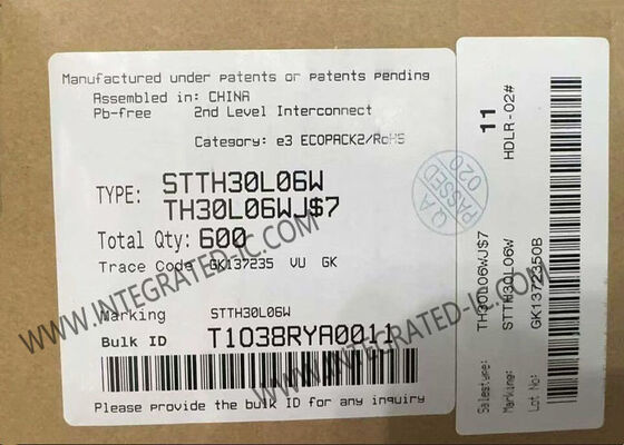 Chip Mạch Tích Hợp STTH30L06W 600V 30A Bộ Chỉnh Lưu Siêu Tốc DO-247-2