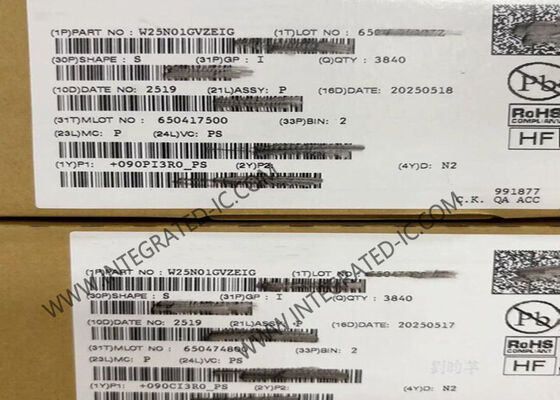 Chip IC bộ nhớ W25N01GVZEIG Giao diện SPI 1Gbit 104 MHz SLC Chip bộ nhớ flash NAND