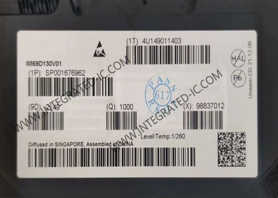 IC cảm biến micro MEMS kỹ thuật số IM69D130V01 với SNR 69 dBA và độ tuyến tính đầu ra cao 130dBSPL sử dụng công nghệ MEMS tấm nền kép