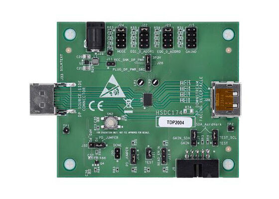 Giải pháp nhúng TDP2004EVM TDP2004 4-Channel DisplayPort 2.1 Redriver Evaluation Module