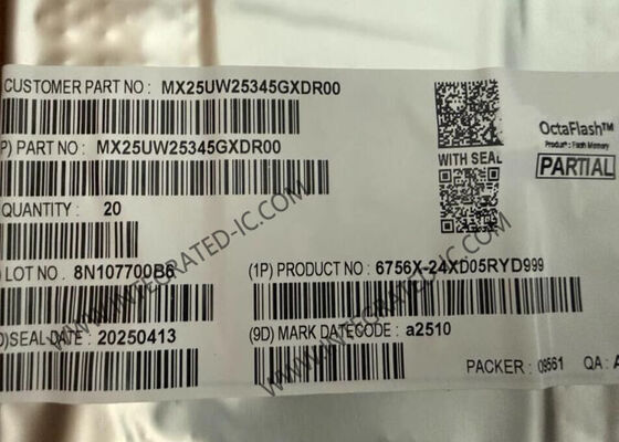 MX25UW25345GXDR00 1.8V 256Mbit Chiếc chip IC ô tô NOR Flash Serial NOR Memory