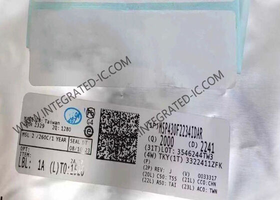 MSP430F2234IDAR 16-Bit Microcontroller MCU với tốc độ 16MHz và bộ nhớ flash 8KB