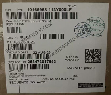 10165968-113Y000LF Đầu nối cạnh thẻ PCI Express Gen 6 1.1A 164POS để truyền dữ liệu tốc độ cao