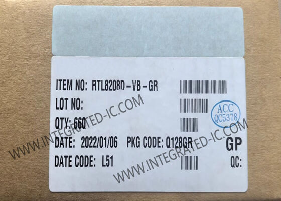 RTL8208D-VB-GR Ethernet IC 8 kênh 8-Port 10/100Mbps Ethernet Transceiver với RS8MII Interface