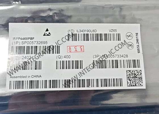 Chip mạch tích hợp MOSFET công suất IRFP4468PBF, Điện áp nguồn-xả 100V, Dòng xả liên tục 290A, Điện trở nguồn-xả 2mOhm trong vỏ TO-247-3