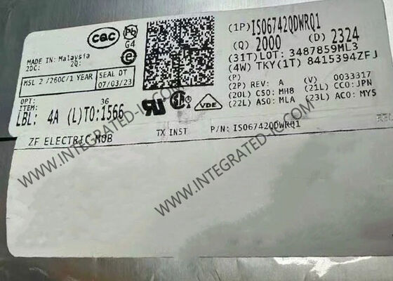 Chip cách ly kỹ thuật số bốn kênh ISO6742QDWRQ1 SOIC16